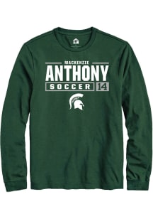 Mackenzie Anthony Rally Mens Green Michigan State Spartans NIL Stacked Box Tee