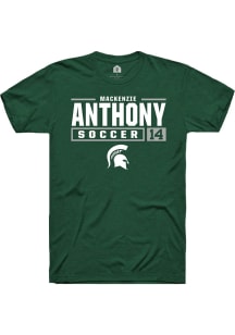 Mackenzie Anthony Green Michigan State Spartans NIL Stacked Box Short Sleeve T Shirt