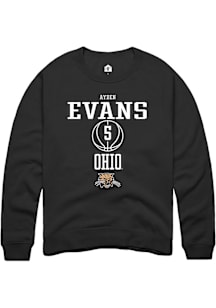 Ayden Evans  Rally Ohio Bobcats Mens Black NIL Sport Icon Long Sleeve Crew Sweatshirt