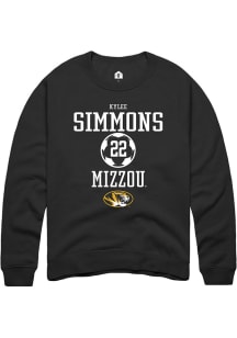 Kylee Simmons  Rally Missouri Tigers Mens Black NIL Sport Icon Long Sleeve Crew Sweatshirt
