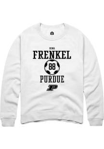 Dina Frenkel Rally Mens White Purdue Boilermakers NIL Sport Icon Crew Sweatshirt