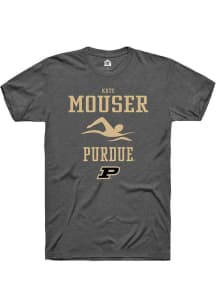 Kate Mouser Dark Grey Purdue Boilermakers NIL Sport Icon Short Sleeve T Shirt