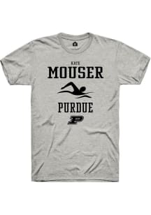Kate Mouser Ash Purdue Boilermakers NIL Sport Icon Short Sleeve T Shirt