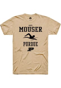 Kate Mouser Gold Purdue Boilermakers NIL Sport Icon Short Sleeve T Shirt