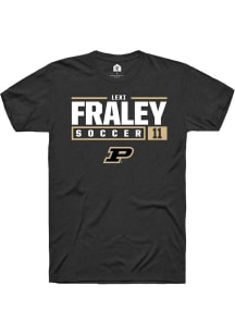 Lexi Fraley Black Purdue Boilermakers NIL Stacked Box Short Sleeve T Shirt