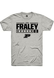 Lexi Fraley Ash Purdue Boilermakers NIL Stacked Box Short Sleeve T Shirt