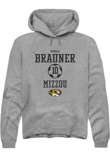 Monica Brauner  Rally Missouri Tigers Mens Graphite NIL Sport Icon Long Sleeve Hoodie