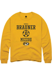 Monica Brauner  Rally Missouri Tigers Mens Gold NIL Sport Icon Long Sleeve Crew Sweatshirt