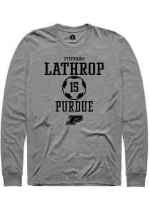 Stephanie Lathrop Rally Mens Graphite Purdue Boilermakers NIL Sport Icon Tee