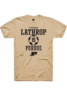 Stephanie Lathrop Gold Purdue Boilermakers NIL Sport Icon Short Sleeve T Shirt