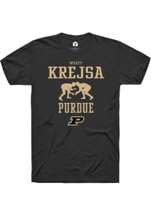 Wyatt Krejsa Black Purdue Boilermakers NIL Sport Icon Short Sleeve T Shirt