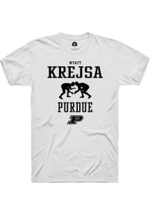 Wyatt Krejsa White Purdue Boilermakers NIL Sport Icon Short Sleeve T Shirt