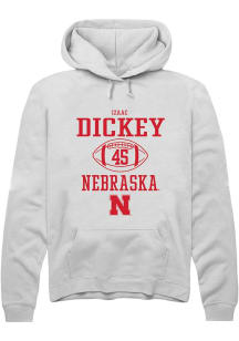 Izaac Dickey Rally Mens White Nebraska Cornhuskers NIL Sport Icon Hooded Sweatshirt