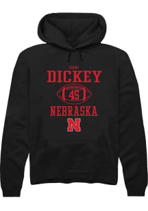 Izaac Dickey Rally Mens Black Nebraska Cornhuskers NIL Sport Icon Hooded Sweatshirt
