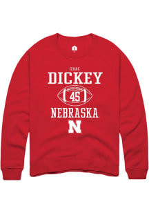 Izaac Dickey Rally Mens Red Nebraska Cornhuskers NIL Sport Icon Crew Sweatshirt