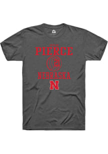 Skyler Pierce Dark Grey Nebraska Cornhuskers NIL Sport Icon Short Sleeve T Shirt