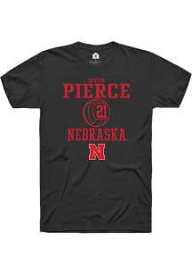 Skyler Pierce Black Nebraska Cornhuskers NIL Sport Icon Short Sleeve T Shirt