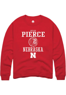 Skyler Pierce Rally Mens Red Nebraska Cornhuskers NIL Sport Icon Crew Sweatshirt