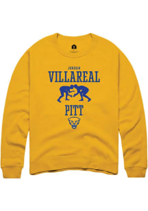 Jordan Villareal Rally Mens Gold Pitt Panthers NIL Sport Icon Crew Sweatshirt