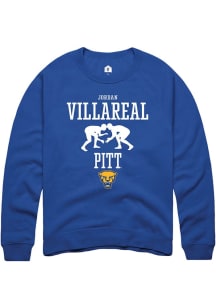 Jordan Villareal Rally Mens Blue Pitt Panthers NIL Sport Icon Crew Sweatshirt