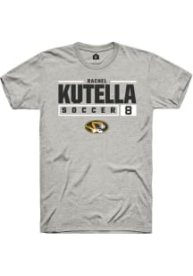 Rachel Kutella  Missouri Tigers Ash Rally NIL Stacked Box Short Sleeve T Shirt