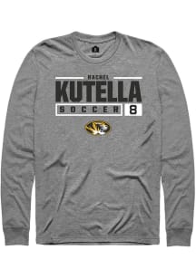 Rachel Kutella  Missouri Tigers Grey Rally NIL Stacked Box Long Sleeve T Shirt