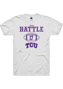 Trent Battle  TCU Horned Frogs White Rally NIL Sport Icon Short Sleeve T Shirt