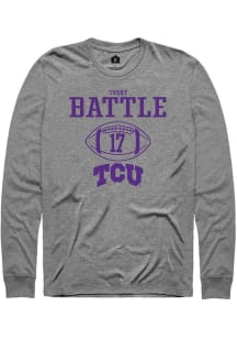 Trent Battle  TCU Horned Frogs Graphite Rally NIL Sport Icon Long Sleeve T Shirt