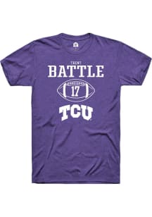 Trent Battle  TCU Horned Frogs Purple Rally NIL Sport Icon Short Sleeve T Shirt