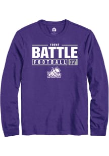 Trent Battle  TCU Horned Frogs Purple Rally NIL Stacked Box Long Sleeve T Shirt