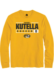 Rachel Kutella  Missouri Tigers Gold Rally NIL Stacked Box Long Sleeve T Shirt