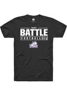 Trent Battle  TCU Horned Frogs Black Rally NIL Stacked Box Short Sleeve T Shirt