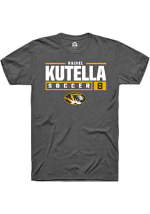 Rachel Kutella  Missouri Tigers Dark Grey Rally NIL Stacked Box Short Sleeve T Shirt