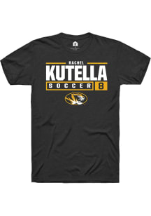 Rachel Kutella  Missouri Tigers Black Rally NIL Stacked Box Short Sleeve T Shirt