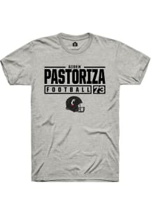 Aiden Pastoriza Ash Cincinnati Bearcats NIL Stacked Box Short Sleeve T Shirt