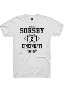 Brendan Sorsby  Cincinnati Bearcats White Rally NIL Sport Icon Short Sleeve T Shirt