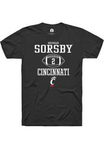 Brendan Sorsby  Cincinnati Bearcats Black Rally NIL Sport Icon Short Sleeve T Shirt