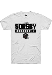 Brendan Sorsby  Cincinnati Bearcats White Rally NIL Stacked Box Short Sleeve T Shirt