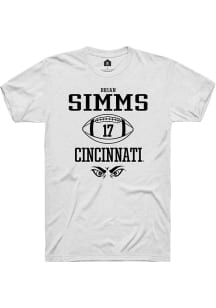 Brian Simms White Cincinnati Bearcats NIL Sport Icon Short Sleeve T Shirt