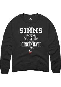 Brian Simms  Rally Cincinnati Bearcats Mens Black NIL Sport Icon Long Sleeve Crew Sweatshirt