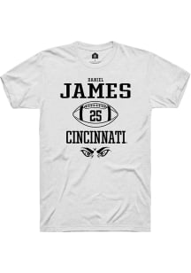 Daniel James  Cincinnati Bearcats White Rally NIL Sport Icon Short Sleeve T Shirt