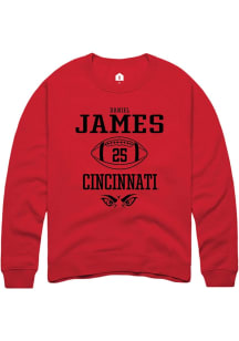 Daniel James  Rally Cincinnati Bearcats Mens Red NIL Sport Icon Long Sleeve Crew Sweatshirt