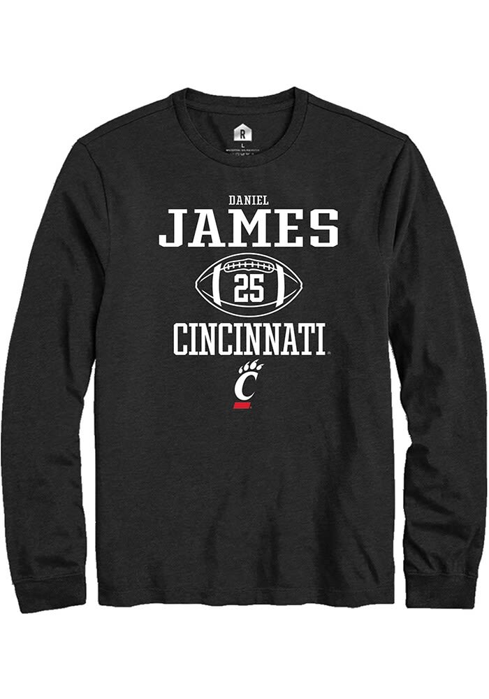 Daniel James Cincinnati Bearcats Black Rally NIL Sport Icon Long Sleeve T Shirt