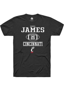 Daniel James  Cincinnati Bearcats Black Rally NIL Sport Icon Short Sleeve T Shirt