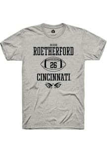 Deebo Roetherford  Cincinnati Bearcats Ash Rally NIL Sport Icon Short Sleeve T Shirt