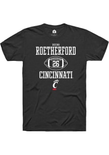 Deebo Roetherford  Cincinnati Bearcats Black Rally NIL Sport Icon Short Sleeve T Shirt