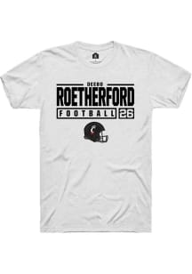 Deebo Roetherford  Cincinnati Bearcats White Rally NIL Stacked Box Short Sleeve T Shirt