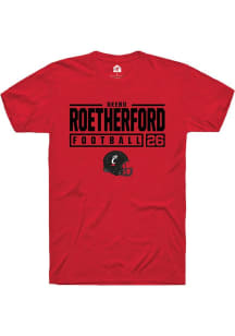 Deebo Roetherford  Cincinnati Bearcats Red Rally NIL Stacked Box Short Sleeve T Shirt