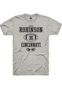 Drew Robinson  Cincinnati Bearcats Ash Rally NIL Sport Icon Short Sleeve T Shirt