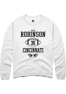 Drew Robinson  Rally Cincinnati Bearcats Mens White NIL Sport Icon Long Sleeve Crew Sweatshirt